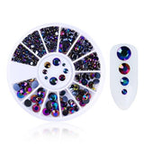 Nail Rhinestones Studs 3D Nail Art Decoration Rose Gold Rivet Marquise Circle Star Round Square Triangle Mixed Accessories