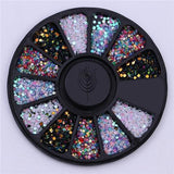Nail Rhinestones Studs 3D Nail Art Decoration Rose Gold Rivet Marquise Circle Star Round Square Triangle Mixed Accessories