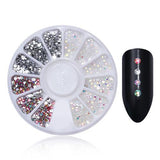 Nail Rhinestones Studs 3D Nail Art Decoration Rose Gold Rivet Marquise Circle Star Round Square Triangle Mixed Accessories