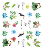 Nail Sticker Optional Blossom Colorful Flower Rose Valentine Water Full Wraps Nail Art Decals Charms Tips