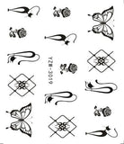 Nail Sticker Optional Blossom Colorful Flower Rose Valentine Water Full Wraps Nail Art Decals Charms Tips