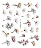 Nail Sticker Optional Blossom Colorful Flower Rose Valentine Water Full Wraps Nail Art Decals Charms Tips