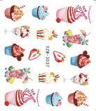 Nail Sticker Optional Blossom Colorful Flower Rose Valentine Water Full Wraps Nail Art Decals Charms Tips