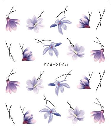 Nail Sticker Optional Blossom Colorful Flower Rose Valentine Water Full Wraps Nail Art Decals Charms Tips