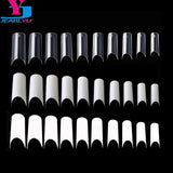 Nail Tips 500 pcs C Curved Fake Nail Transparent Natural White French Acrylic Nail Art False Nails High Quality Unhas Nagel Tips