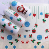 Nail sticker art decoration slider Merry Christmas tree Hats adhesive Water decals manicure lacquer accessoires polish foil