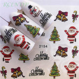 Nail sticker art decoration slider Merry Christmas tree Hats adhesive Water decals manicure lacquer accessoires polish foil