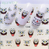 Nail sticker art decoration slider Merry Christmas tree Hats adhesive Water decals manicure lacquer accessoires polish foil