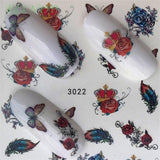 Nail sticker art decoration slider Merry Christmas tree Hats adhesive Water decals manicure lacquer accessoires polish foil