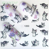 Nail sticker art decoration slider Merry Christmas tree Hats adhesive Water decals manicure lacquer accessoires polish foil