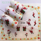 Nail sticker art decoration slider Merry Christmas tree Hats adhesive Water decals manicure lacquer accessoires polish foil