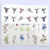 Nail sticker art decoration slider fox wolf animal adhesive design Water decal manicure lacquer accessoires polish foil