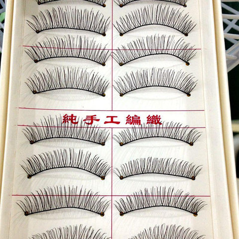 New 10 pairs False Eyelashes Natural Makeup Handmade Soft False Lashes Eyelash Extension Fake Eyelashes Free shipping 217