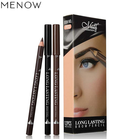 New 2018 Makeup MENOW Brand Long Lasting Waterproof Eyebrow Pencils Easy to Wear Black Brown Paint Eye Brow Brand Maquiagem