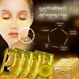 New 24K Gold Eye Mask Golden Crystal Collagen Eye Mask Anti-Dark Circle Moisturizing Hyaluronic Acid Eye Mask Anti-Aging