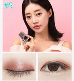 New 3 Seconds Lazy Eyeshadow Stamp Matte Shimmer Eye Shadow Double Layer Coloured Gradation with Cosmetic Makeup Brush