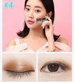 New 3 Seconds Lazy Eyeshadow Stamp Matte Shimmer Eye Shadow Double Layer Coloured Gradation with Cosmetic Makeup Brush