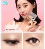 New 3 Seconds Lazy Eyeshadow Stamp Matte Shimmer Eye Shadow Double Layer Coloured Gradation with Cosmetic Makeup Brush