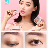 New 3 Seconds Women Eyeshadow Makeup Matte Shimmer Eye Shadow Double Layer Coloured Gradation with Cosmetic Brush