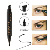 New Arrival  Stamp Eyeliner Liquid Pencil Double Ended Eyeliner Pen Waterproof Long Lasting Thin/Thick Eye Liner Stamp Liquid