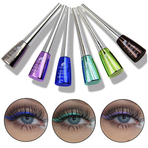 New Brand Colorful Eye Liner Makeup Cosmetics Waterproof Long Lasting Pigment Laser Blue Silver Liquid Make Up Color Eyeliner