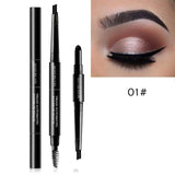 New Brand Multi-functional Waterproof Makeup Eyebrow Pencils Long Lasting Pigments Black Brown Color Eye Brow Pen with Brush
