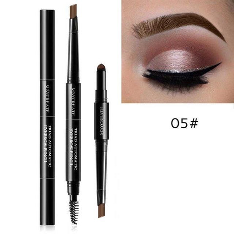 New Brand Multi-functional Waterproof Makeup Eyebrow Pencils Long Lasting Pigments Black Brown Color Eye Brow Pen with Brush