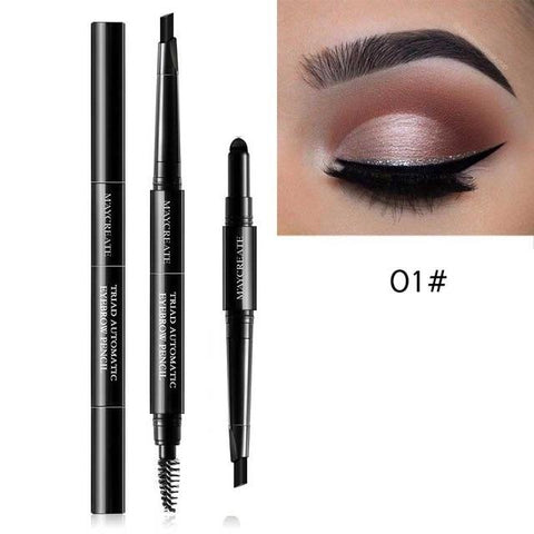 New Brand Multi-functional Waterproof Makeup Eyebrow Pencils Long Lasting Pigments Black Brown Color Eye Brow Pen with Brush