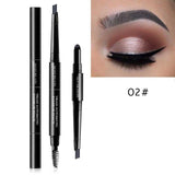 New Brand Multi-functional Waterproof Makeup Eyebrow Pencils Long Lasting Pigments Black Brown Color Eye Brow Pen with Brush