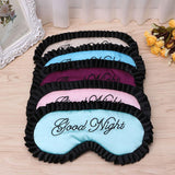 New Comfortable Imitation Silk Satin Word Sleep Mask Eye Cover Personalized Travel