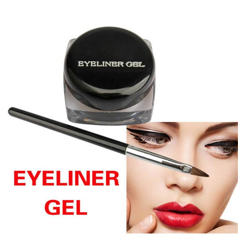 New Cosmetic Eye Liner Makeup Waterproof Eyeliner Gel Cream With Brush Delineador de ojos Kredka do oczu Rajaussivellin