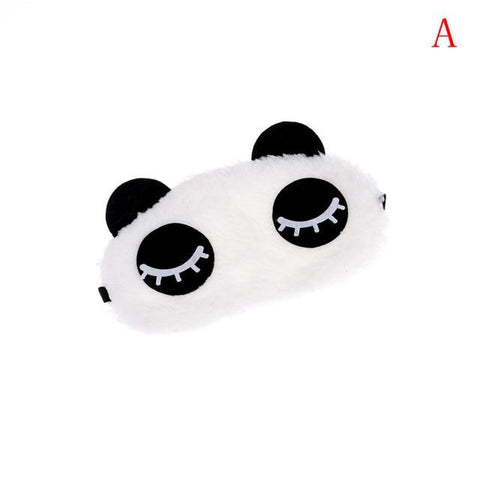 New Cute Face White Panda Eye Mask Eyeshade Shading Sleep Cotton Goggles Eye Mask Sleep Mask Eye Cover Health Care Tools