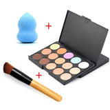 New Face Concealer Makeup Palette +Brushes +Puff Face Base Foundation Bronzer Concealer Contour Pallete Make Up Cosmetics Set