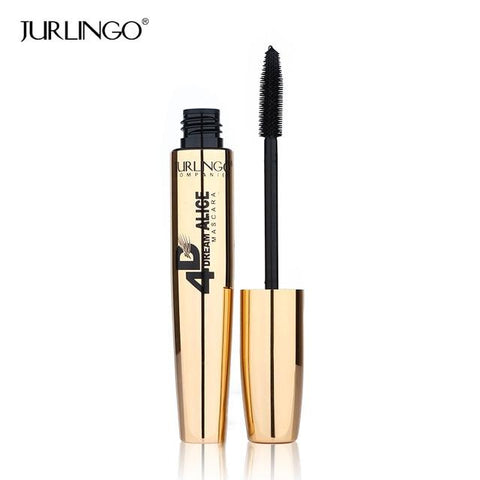 New Fashion Gold Style 4D Black Mascara Brand JURLINGO Makeup Super Volume Curling Thick Eye Lash Waterproof Mascara Cosmetics