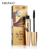 New Fashion Gold Style 4D Black Mascara Brand JURLINGO Makeup Super Volume Curling Thick Eye Lash Waterproof Mascara Cosmetics