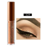 New Golden Shimmer Makeup Liquid Eyeliner Metallic 12 Colors Glitter Eyeliner Make Up Diomand Shining Liner Cosmetics