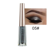 New HANDAIYAN 1PC Fashion Metallic Shiny Smoky Eyes Eyeshadow Waterproof Glitter Liquid Eyeliner Women's Makeup Eyeshadow 10