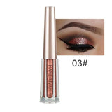 New HANDAIYAN 1PC Fashion Metallic Shiny Smoky Eyes Eyeshadow Waterproof Glitter Liquid Eyeliner Women's Makeup Eyeshadow 10