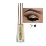 New HANDAIYAN 1PC Fashion Metallic Shiny Smoky Eyes Eyeshadow Waterproof Glitter Liquid Eyeliner Women's Makeup Eyeshadow 10