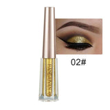 New HANDAIYAN 1PC Fashion Metallic Shiny Smoky Eyes Eyeshadow Waterproof Glitter Liquid Eyeliner Women's Makeup Eyeshadow 10