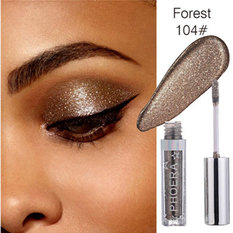 New Liquid Waterproof Diamond Glitter Eyeshadow 12 Colors  Cosmetics White Copper Colors Shimmer Eye Shadows