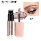 New Liquid Waterproof Diamond Glitter Eyeshadow Makeup Cosmetics White Copper Colors Brand Heng Fang Shimmer Eye Shadows Beauty
