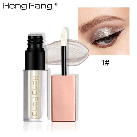 New Liquid Waterproof Diamond Glitter Eyeshadow Makeup Cosmetics White Copper Colors Brand Heng Fang Shimmer Eye Shadows Beauty