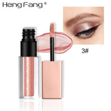 New Liquid Waterproof Diamond Glitter Eyeshadow Makeup Cosmetics White Copper Colors Brand Heng Fang Shimmer Eye Shadows Beauty