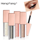 New Liquid Waterproof Diamond Glitter Eyeshadow Makeup Cosmetics White Copper Colors Brand Heng Fang Shimmer Eye Shadows Beauty