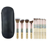 New Makeup Brushes 12PCS Set Bamboo Make Up Brush Soft Synthetic Collection Kit with Powder Contour Eyeshadow Eyebrow Brushes