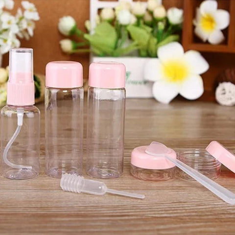 New Makeup Sets 7PCs/set Essensial Travel Mini Plastic Transparent Empty Make Up Container Bottle Makeup Cream Nail Art Cosmetic