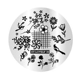 New Nail Art Stamping Plates Templates Stamp Plate Round Nail Manicure DIY Set Tool Flower Butterfly Bird Animal Indian Pattern