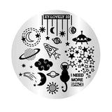 New Nail Art Stamping Plates Templates Stamp Plate Round Nail Manicure DIY Set Tool Flower Butterfly Bird Animal Indian Pattern