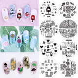 New Nail Art Stamping Plates Templates Stamp Plate Round Nail Manicure DIY Set Tool Flower Butterfly Bird Animal Indian Pattern